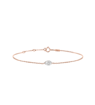 Djula Diamond Pear Chain Bracelet in 18K Rose Gold