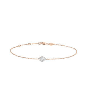 Djula Diamond Eye Chain Bracelet 18K Rose Gold