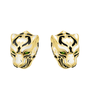 Carrera Y Carrera Earrings "Zodaria Color" 18Kt Yellow Gold, Emeralds And Enamel