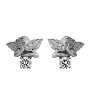 Carrera Y Carrera Earrings Solitario My Angel 18Kt White Gold And Diamond