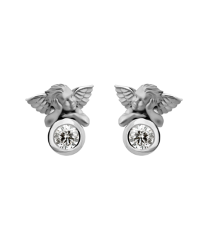Carrera Y Carrera Earrings Solitario My Angel 18Kt White Gold And Diamonds