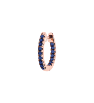 Djula Precieuse Blue Sapphire Single Hoop Earring in 18K Gold