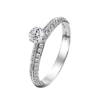 Damas Engagement Brilliant Diamond Ring 0.70 Carat 