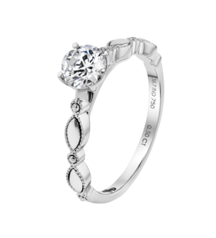 Damas Engagement Round Cut Diamond 0.70 Carat