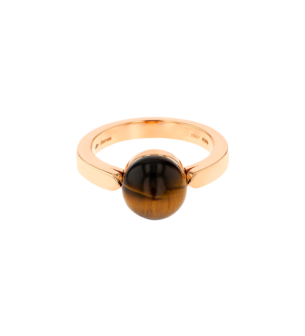 Dome Noble Tiger Eye Diamond Ring 