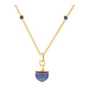 Dome Nobel London Blue Topaz and Sapphire Necklace 