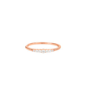 Djula Semi-Paved Diamond Engagement Ring in 18K Gold