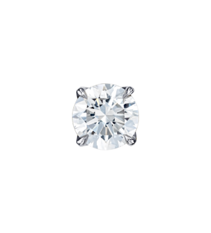 Gaia Solitaire 0.5 Carat Diamond Stud Earrings in 18K White Gold 