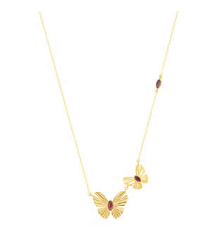 Farfasha Sunkiss Double Overlapping Butterfly Necklace