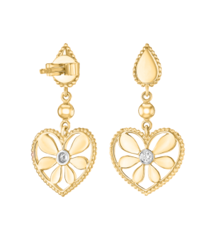 Farfasha Frou Frou Diamond Heart Earrings