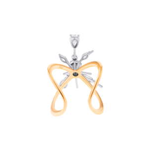 Fireworks Star Diamond Midi Ring in 18K White And Yellow Gold