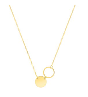 Galeria Disc 18k Yellow Gold Necklace