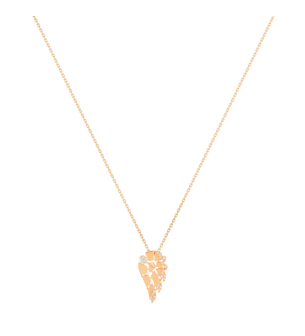 Glacial Pendant chain   in 18K Rose  Gold Studded Diamonds