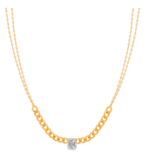 Havana Miami Necklace In 18K Rose Gold And Studded With Diamond