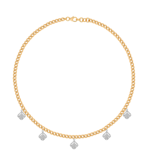 Havana Miami Necklace In 18K Rose Gold And Studded With Diamond