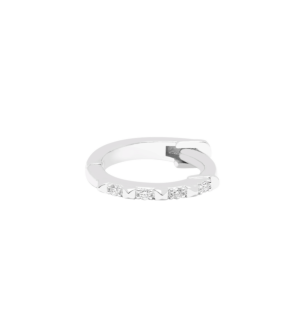 Djula Glam Rock 3 Diamond Studs Hoop Single Piercing in 18K Gold