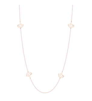 Jal Crystal Clear Water 18K Rose Gold Long Chain