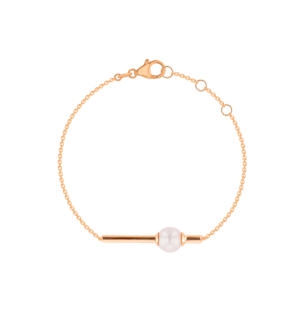 Kiku Glow Bracelet in 18K Rose Gold With a Freshwater Pearl