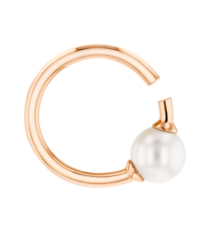 Kiku Glow Earrings in 18K Rose Gold With a Freshwater Pearl