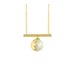 Kiku Glow Luna 18k Gold Freshwater Pearl Necklace