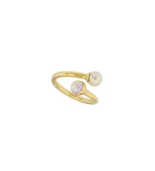 Kiku Glow Luna 18k Gold Freshwater Pearl Ring