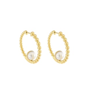Kiku Glow Luna 18k Gold Freshwater Pearl Earrings