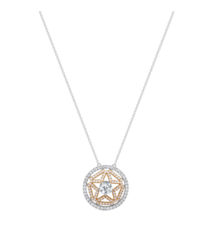 Da Vinci Diamond Pendant Chain 18K Rose & White Gold 