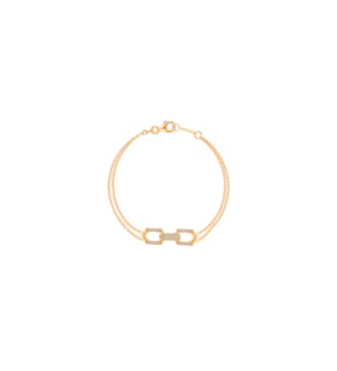 Links 18k Rose Gold Diamond Bracelet