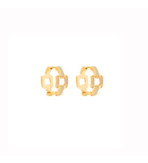 Links 18k Rose Gold Diamond Earrings