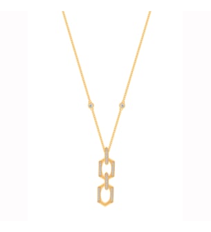 Links 18k Rose Gold Diamond Necklace