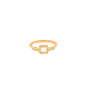 Links 18k Rose Gold Diamond Ring