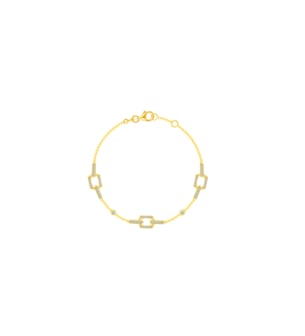 Links 18k Yellow Gold Diamond Bracelet