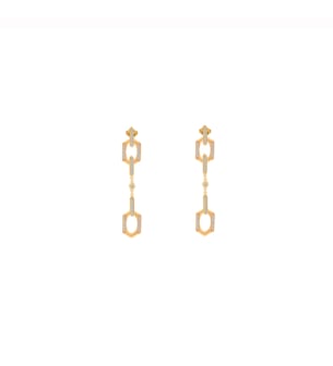 Links 18k Rose Gold Diamond Earrings