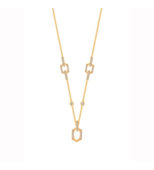 Links 18k Rose Gold Diamond Necklace