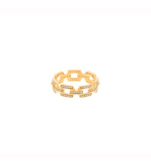 Links 18k Rose Gold Diamond Ring