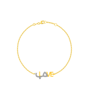 Key Of Hope By Nadine Kanso of Bilarabi Love حب Bracelet 18K Yellow Gold & Diamonds