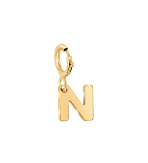 Children's Jewellery Ara Golden  Charm "N" Initial Pendant                  