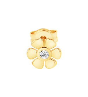 Ara Six Petals Flower Diamond Earrings In 18K Yellow Gold   