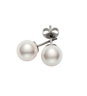 Mikimoto  8.00 x 8.50mm AA Pearl Stud Earrings