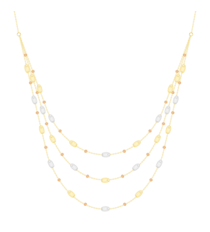 Moda Oval Necklace in 18K Gold
