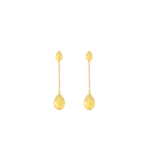 Moda Diamante 18k Yellow Gold Earrings