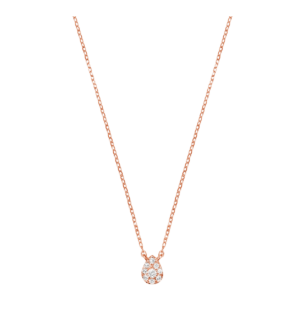 Djula Diamond Pear Chain Necklace in 18K Rose Gold