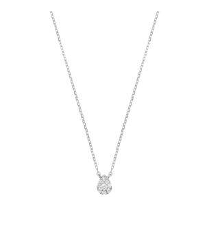 Djula Diamond Pear Chain Necklace in 18K White Gold