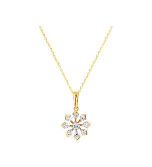 Nakshatra Diamond Pendant chain in 18K Gold