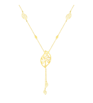 PARADISE LEAF NECKLACE IN 18K YELLOW GOLD 