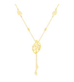PARADISE LEAF NECKLACE IN 22K YELLOW GOLD 