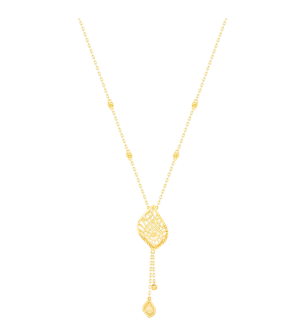 Paradise Light Weight Necklace In 22K Yellow Gold
