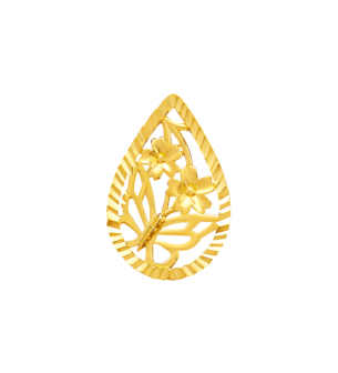 Paradise Light Weight Earring In 18K Yellow Gold