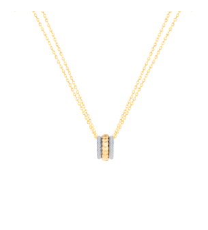 Revolve Diamond Pendant Chain With Moving Mechanism set in 18K Yellow Gold
