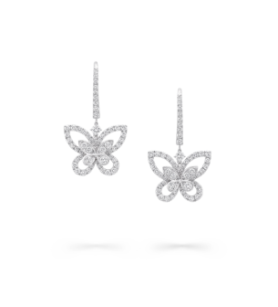 Graff Butterfly Silhouette Diamond Drop Earrings